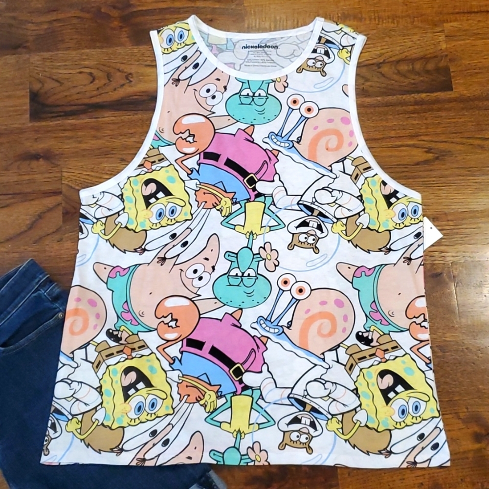 Womens Nickolodeon SpongeBob SquarePants graphic top size XL